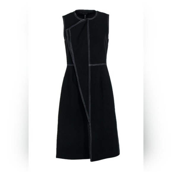 BCBG MaxAzria Black Longline Zip-Up Draped Vest - Picture 1 of 4